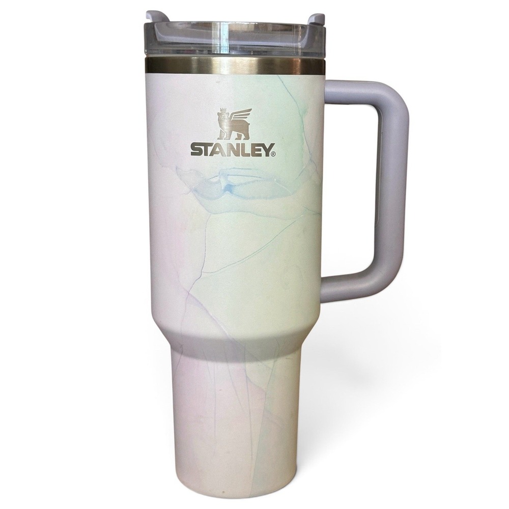 Stanley Quencher 40 oz H2.0 FlowState Tumbler Tulle Purple Marble No Straw